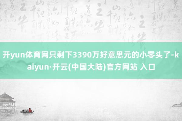 开yun体育网只剩下3390万好意思元的小零头了-kaiyun·开云(中国大陆)官方网站 入口