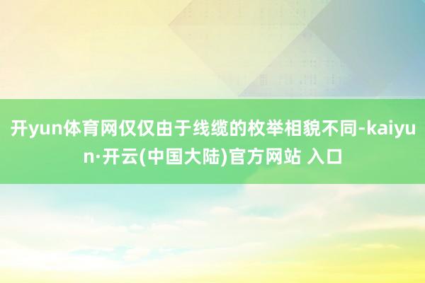 开yun体育网仅仅由于线缆的枚举相貌不同-kaiyun·开云(中国大陆)官方网站 入口