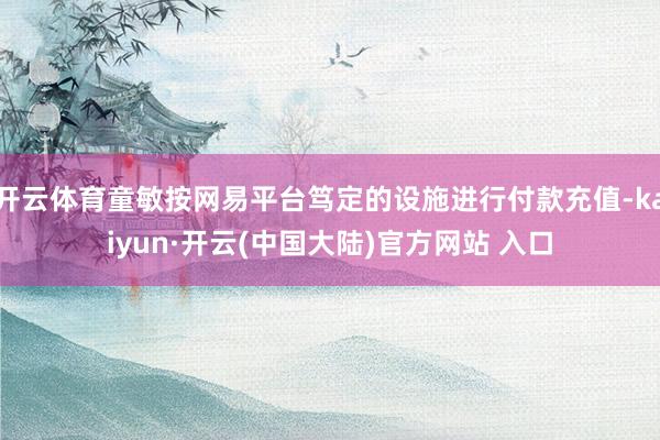 开云体育童敏按网易平台笃定的设施进行付款充值-kaiyun·开云(中国大陆)官方网站 入口